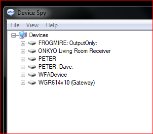 A list of all your UPNP-enabled devices will appear. Double-click &quot;GetProtocolInfo&quot; under the device you're interested in.