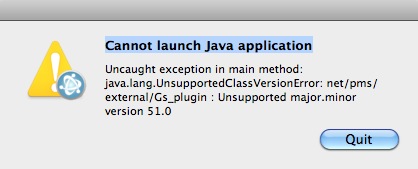 Java error box