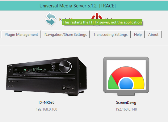 Image of the UMS status tab