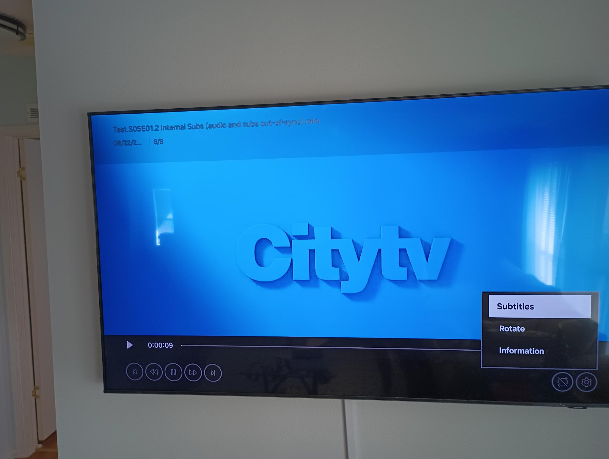 Subtitles option available for INTERNAL subs